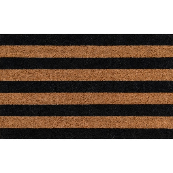 Shop Erin Gates By Momeni Park Stripe Black Hand Woven