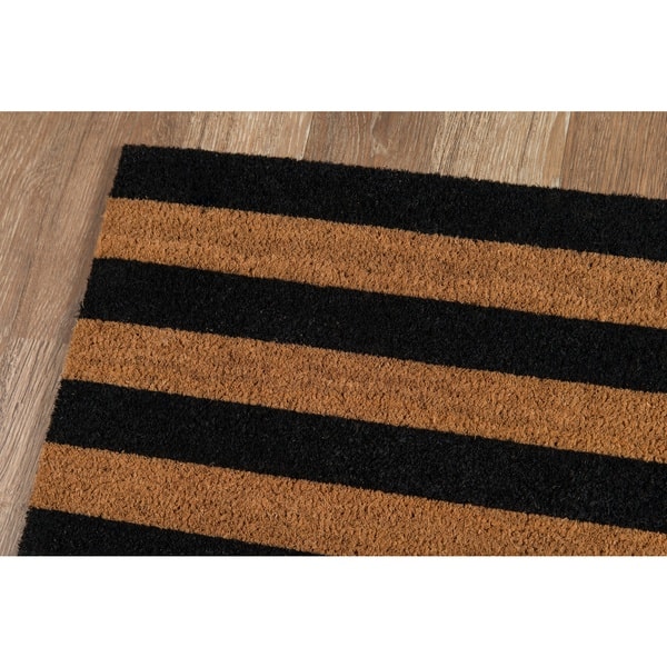 Shop Erin Gates By Momeni Park Stripe Black Hand Woven