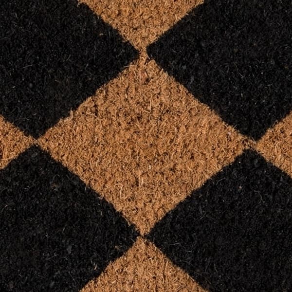 Erin Gates by Momeni Park Harlequin Black Hand Woven Natural Coir