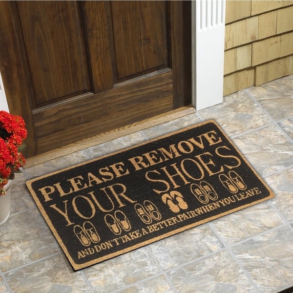 Life Is Full Of Choice Remove Your Shoes Scrub The Floor Doormat - Take  Your Shoes Off Indoor Outdoor Doormat