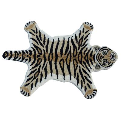 Tiger Skin Shape Wool Rug