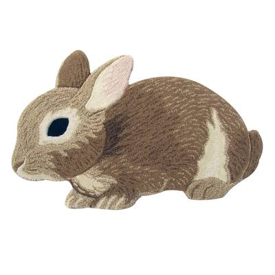 Cute Bunny Rabbit Wool Rug