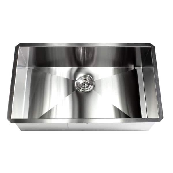 32inch Stainless Steel 16 Gauge Single Bowl Undermount Zero Radius
