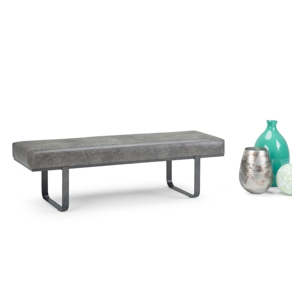 Shop WYNDENHALL Bryce 60 inch Wide Modern Ottoman Bench in ...