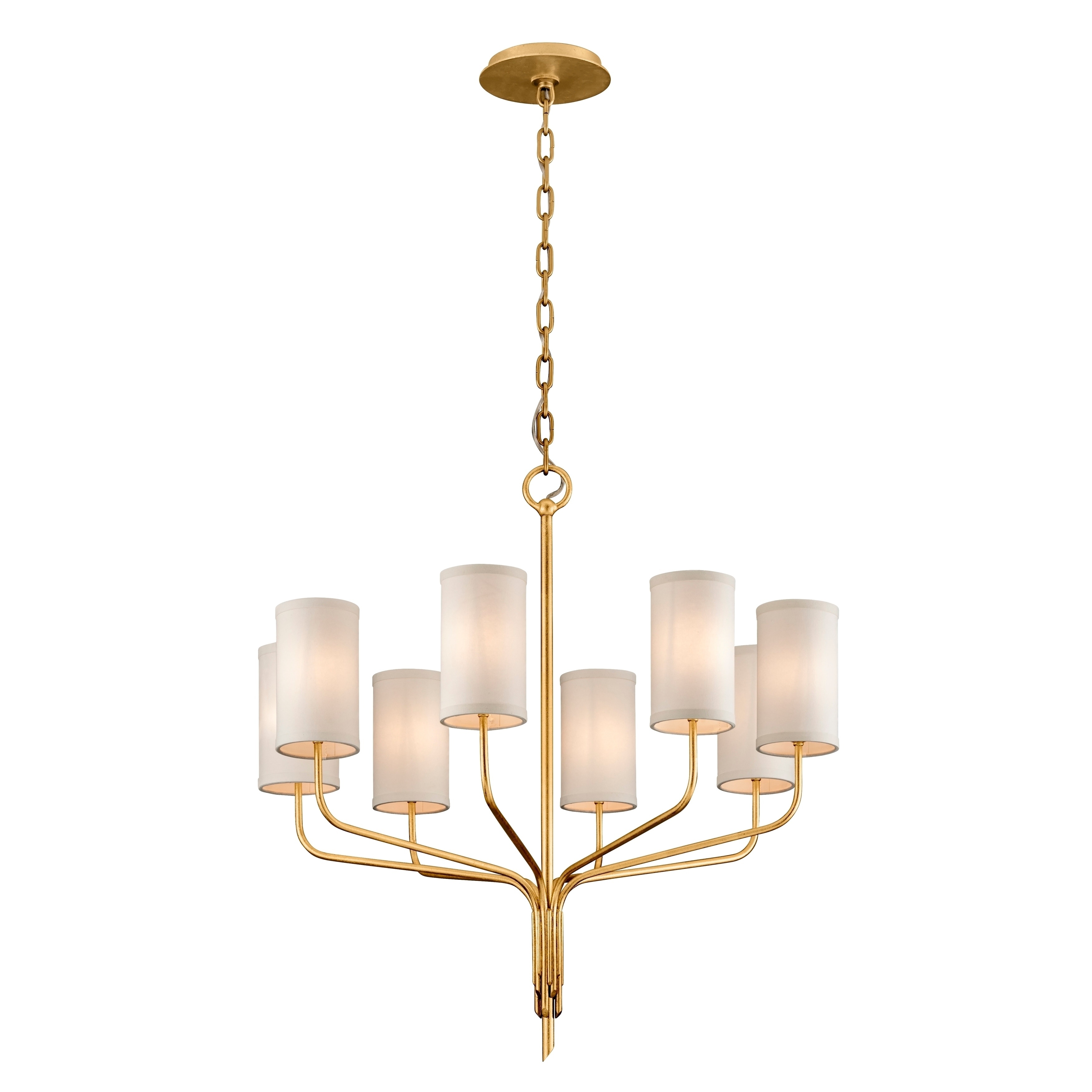 Juniper 8-light Textured Gold Leaf Chandelier - Chandeliers For Bedrooms by Overstock.com