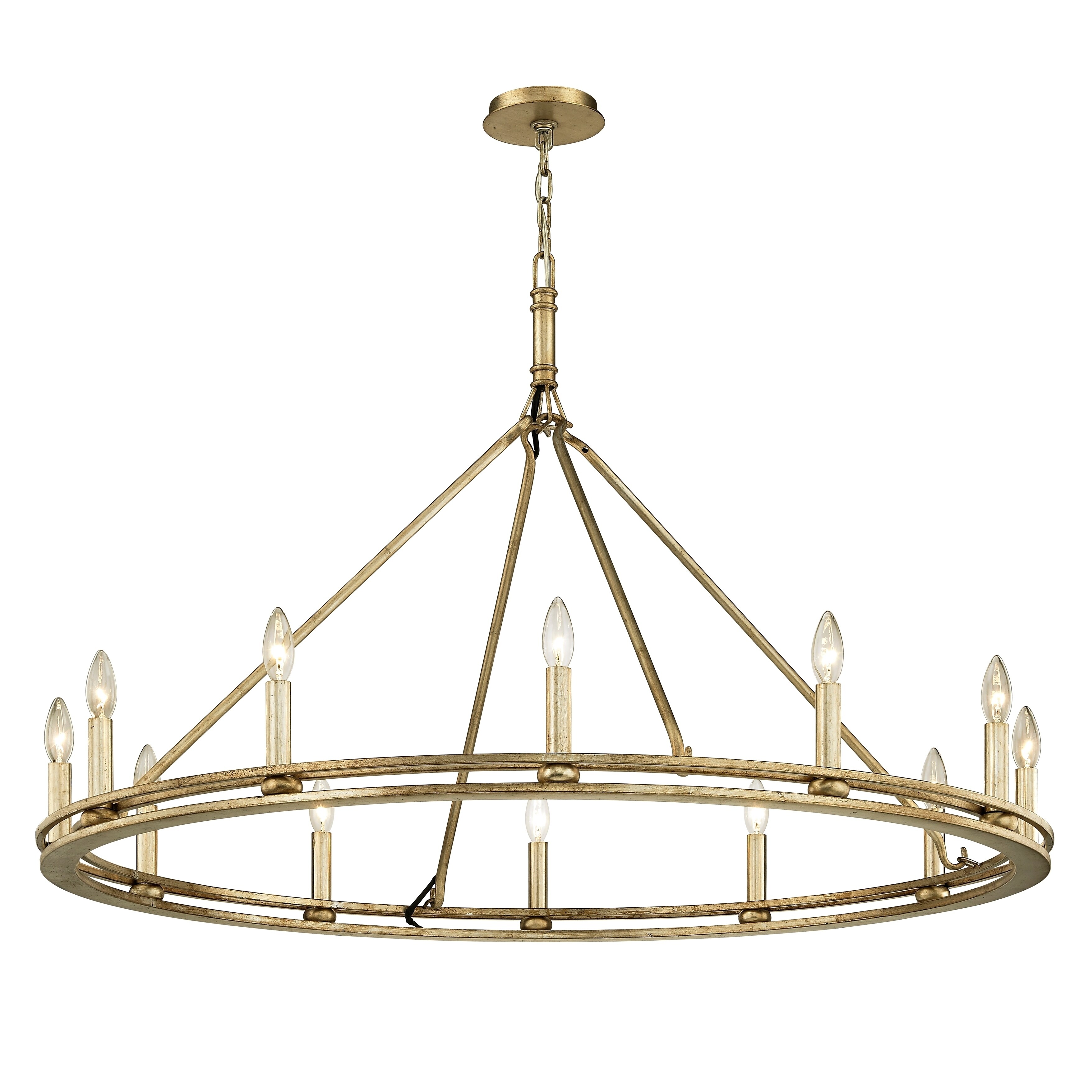 Troy Lighting Sutton 12-light Champagne Silver Leaf Chandelier - Chandeliers For Bedrooms by Overstock.com