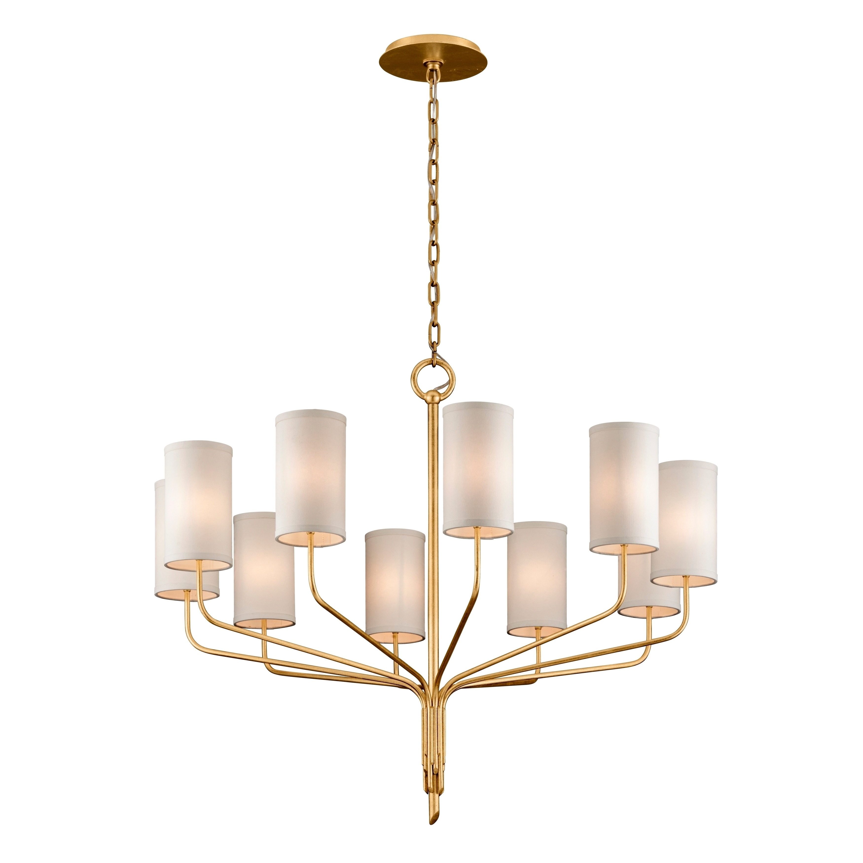 Troy Lighting Juniper 10-light Textured Gold Leaf Chandelier - Chandeliers For Bedrooms by Overstock.com