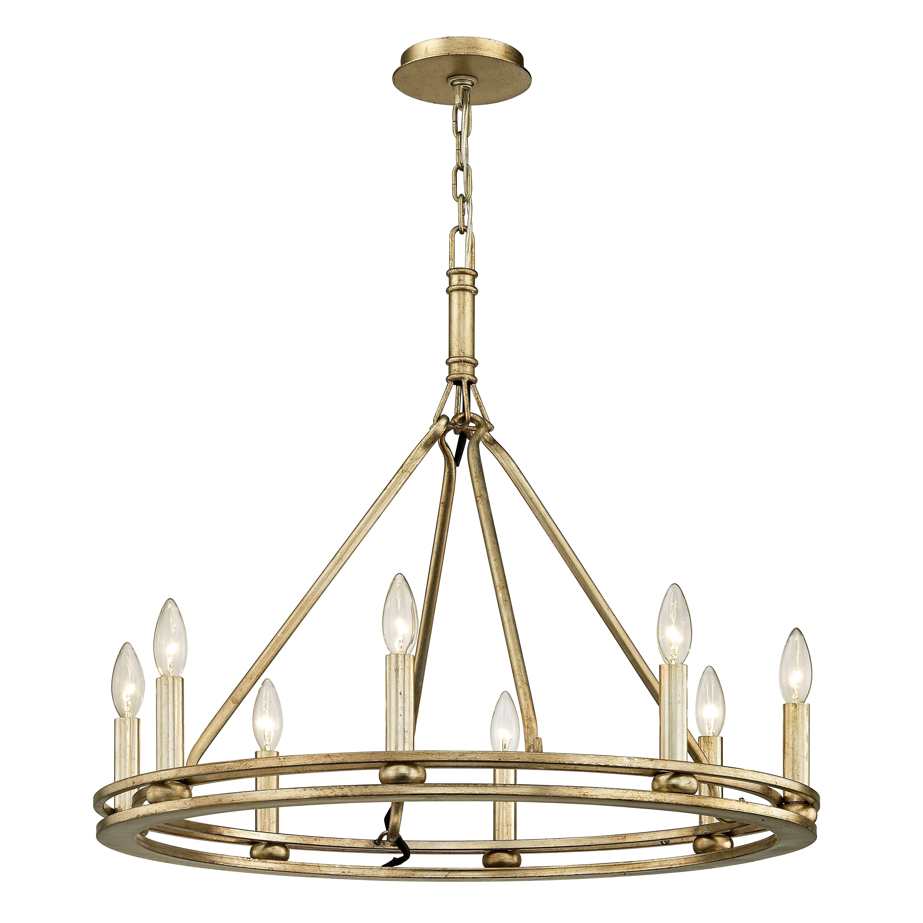 Troy Lighting Sutton 8-light Champagne Silver Leaf Chandelier - Chandeliers For Bedrooms by Overstock.com