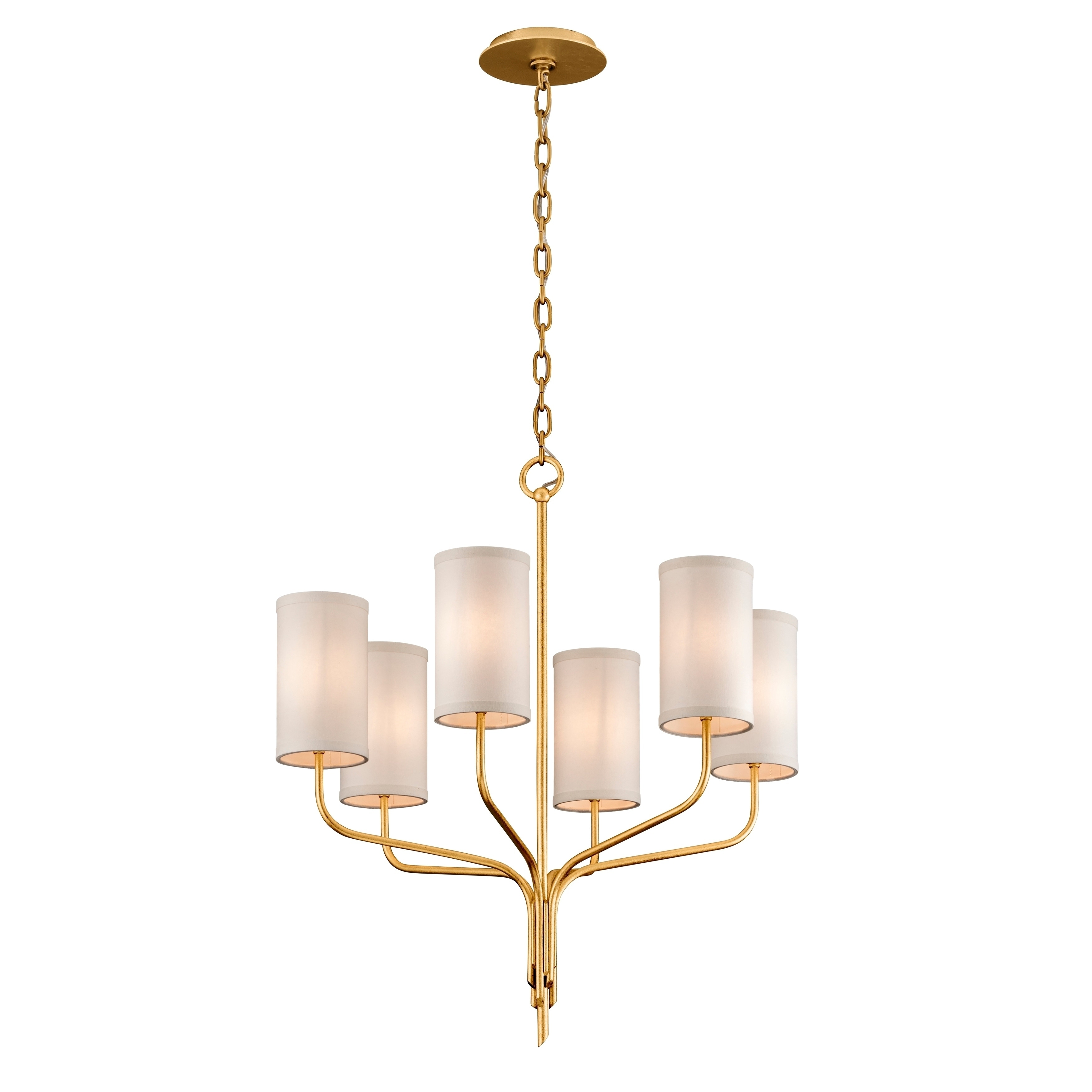 Juniper 6-light Textured Gold Leaf Chandelier - Chandeliers For Bedrooms by Overstock.com