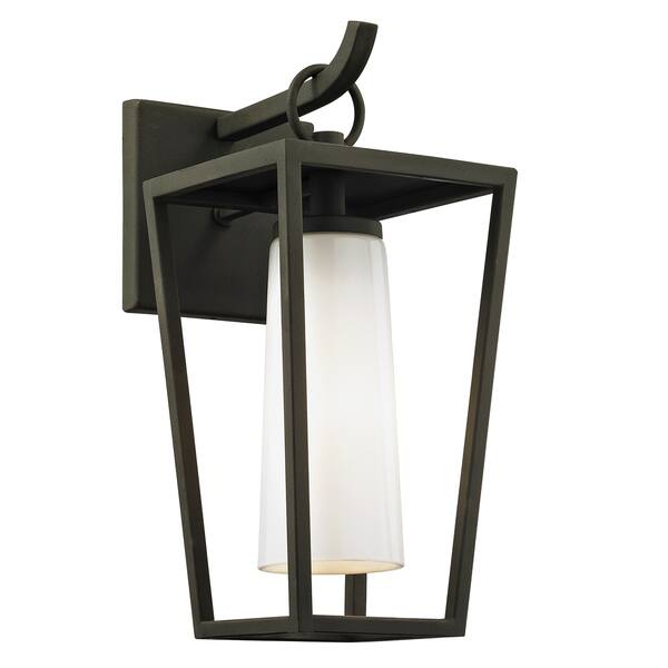 Mission Beach 1 Light Textured Black Small Outdoor Wall Mission Beach 1 Light Textured Black Small Outdoor Wall