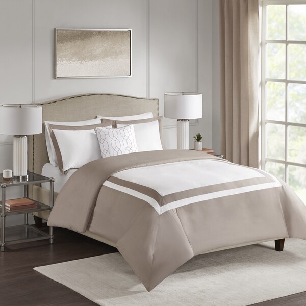 510 Design Hanson Tan 4-piece Duvet Cover Set