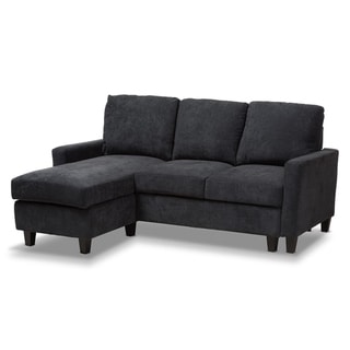 Baxton Studio Selma BondedLeather Modern Sectional Sofa Bed Bath