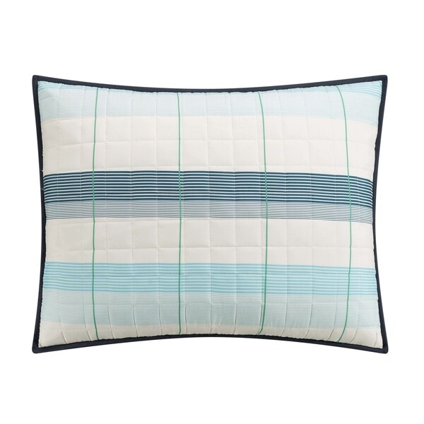 izod radford stripe aqua quilt se