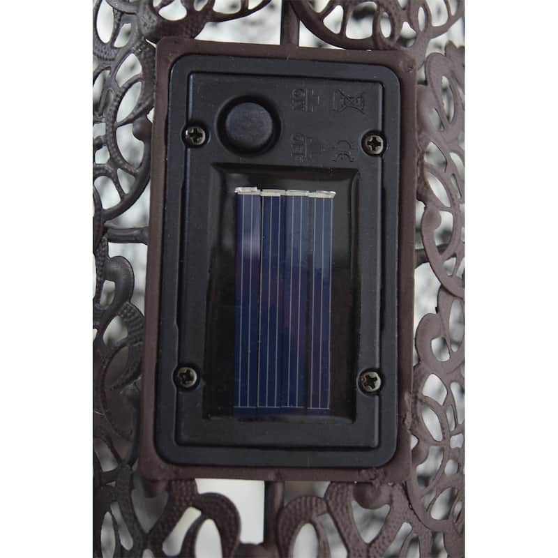 24 inch Steel Indoor/Outdoor Animal Rooster Statue with Solar Light