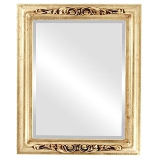 Florence Framed Rectangle Mirror in Gold Leaf