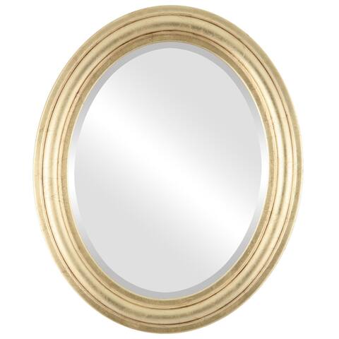 Philadelphia Framed Oval Mirror in Gold Leaf