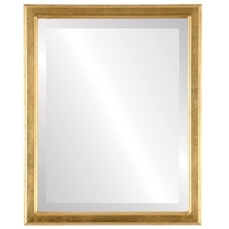 Toronto Framed Rectangle Mirror in Gold Leaf
