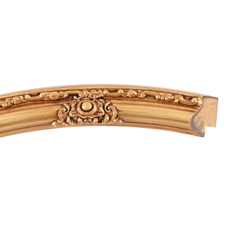 Jefferson Gold Leaf Wood Frame Rectangle Mirror