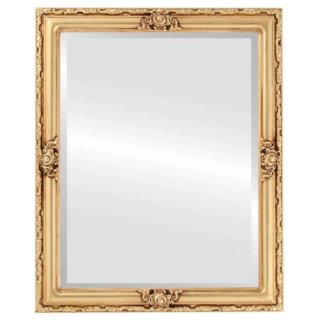 Jefferson Gold Leaf Wood Frame Rectangle Mirror