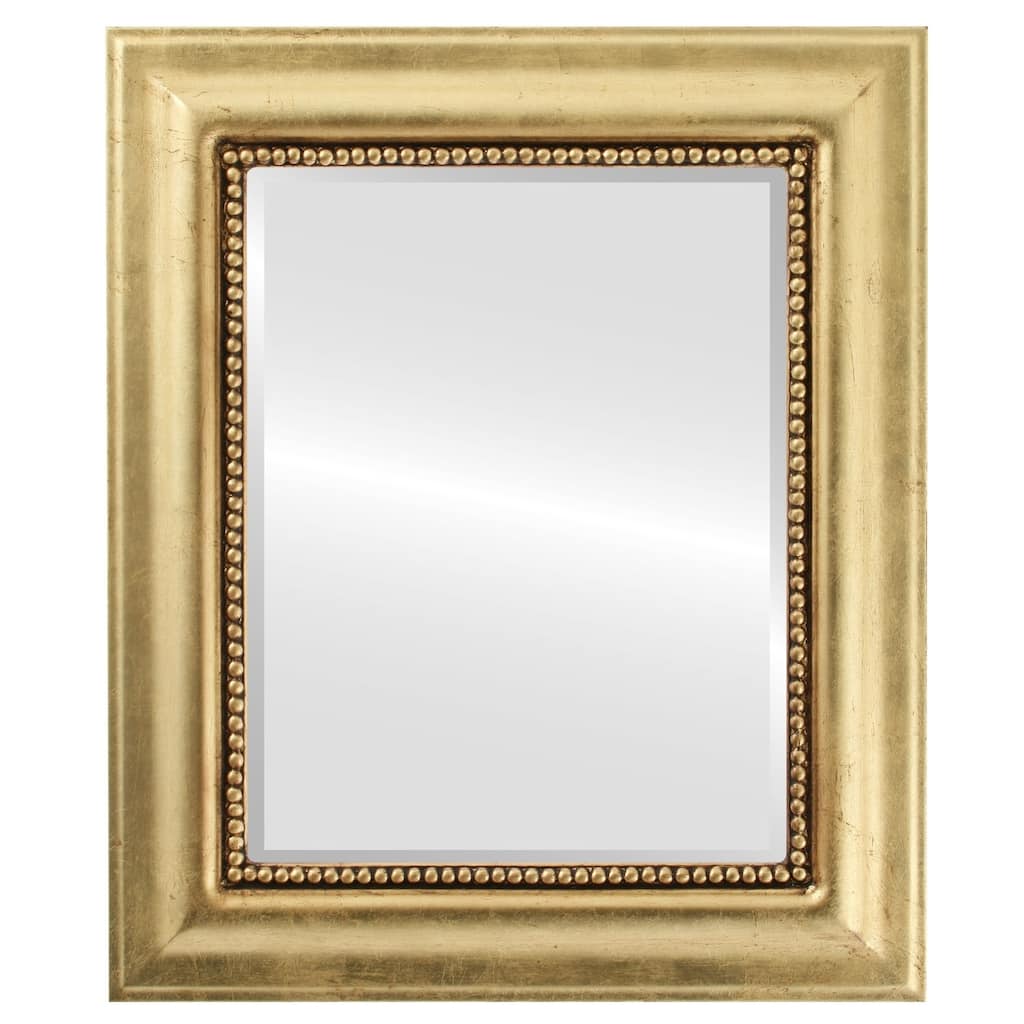 Heritage Framed Rectangle Mirror in Gold Leaf