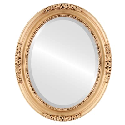 Versailles Framed Oval Mirror in Gold Paint