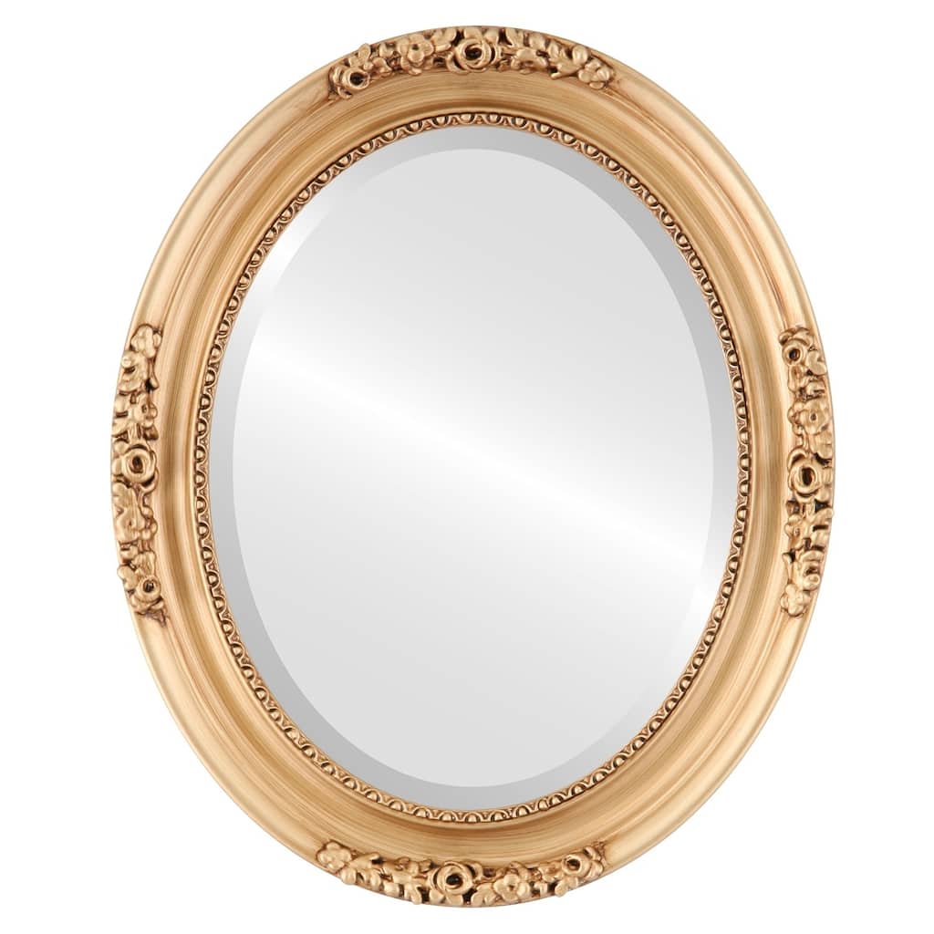 Versailles Framed Oval Mirror in Gold Paint