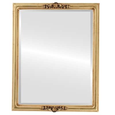 Contessa Framed Rectangle Mirror in Gold Leaf