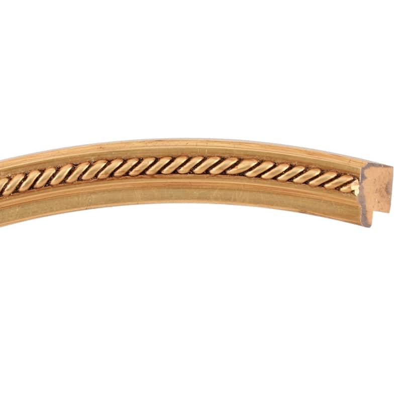 Santa Fe Framed Oval Mirror in Gold Leaf