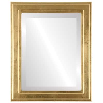 Wright Framed Rectangle Mirror in Gold Leaf