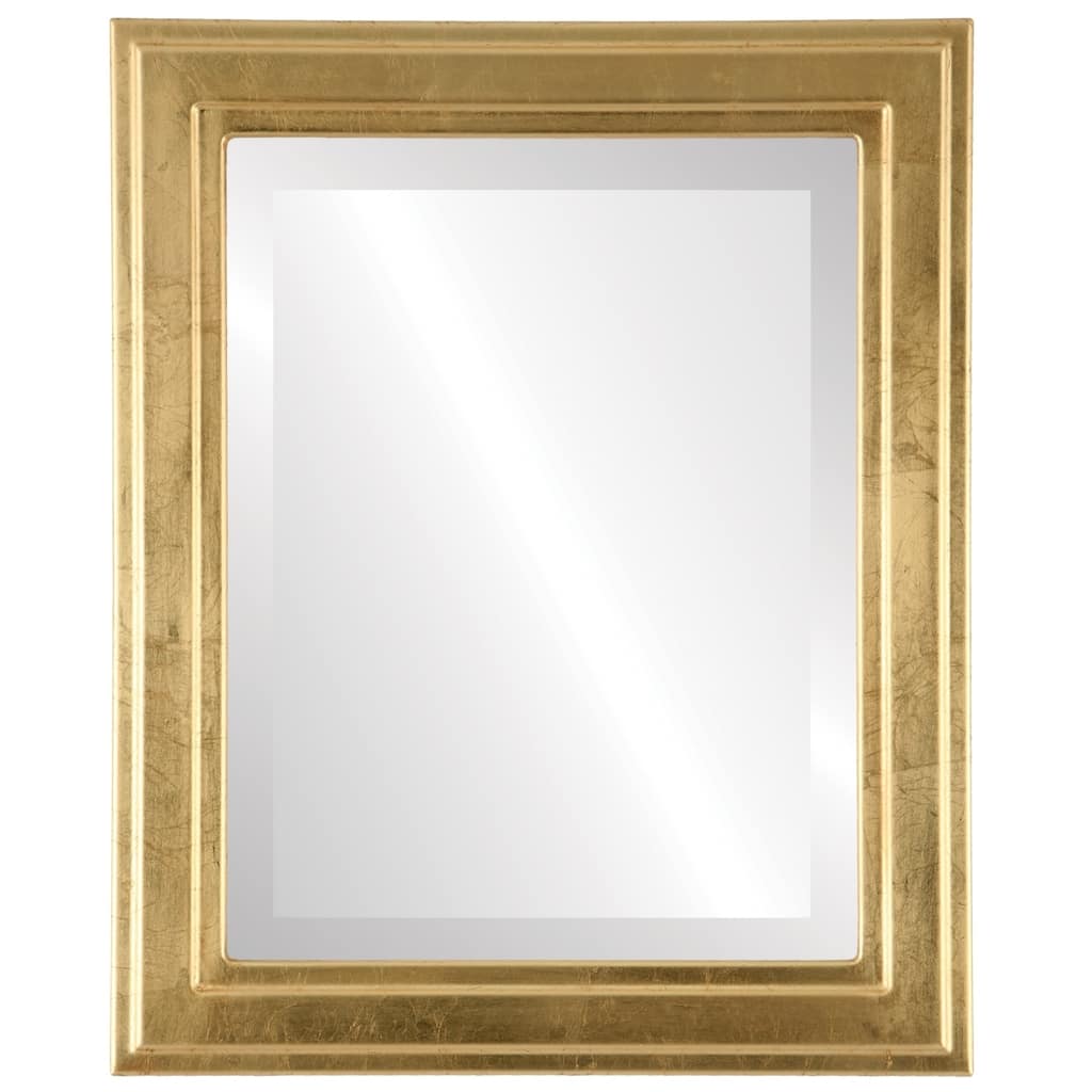 Wright Framed Rectangle Mirror in Gold Leaf