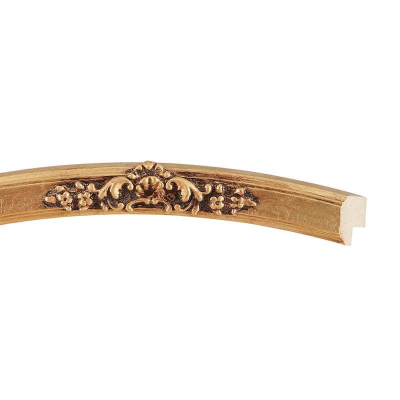 Athena Framed Oval Mirror in Gold Leaf