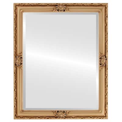 Jefferson Framed Rectangle Mirror in Gold Paint