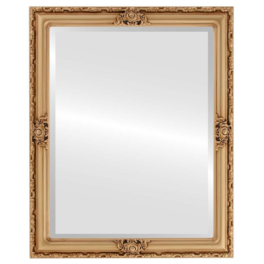 Jefferson Framed Rectangle Mirror in Gold Paint