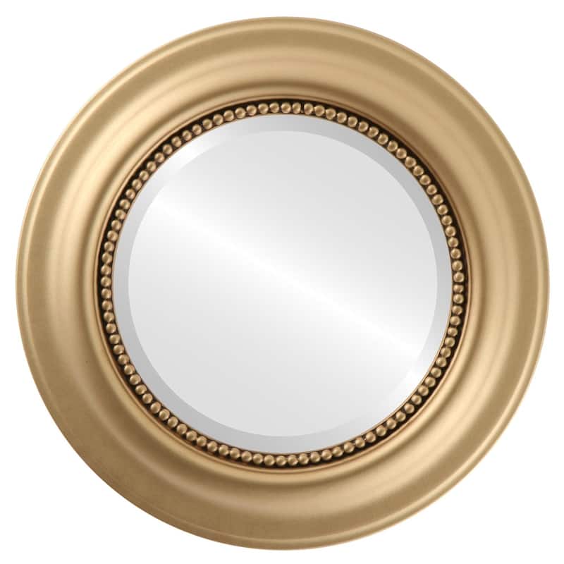 Heritage Framed Round Mirror in Gold Spray