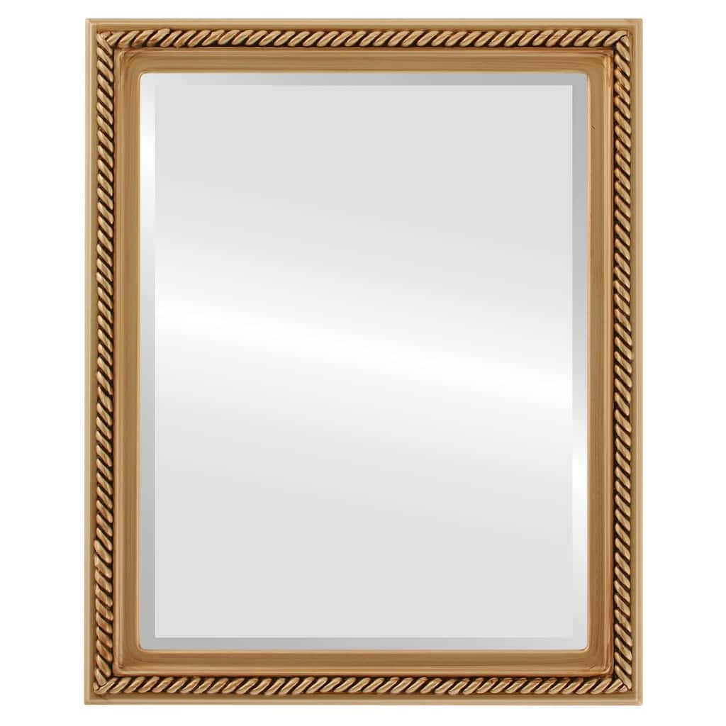 Santa Fe Framed Rectangle Mirror in Gold Paint