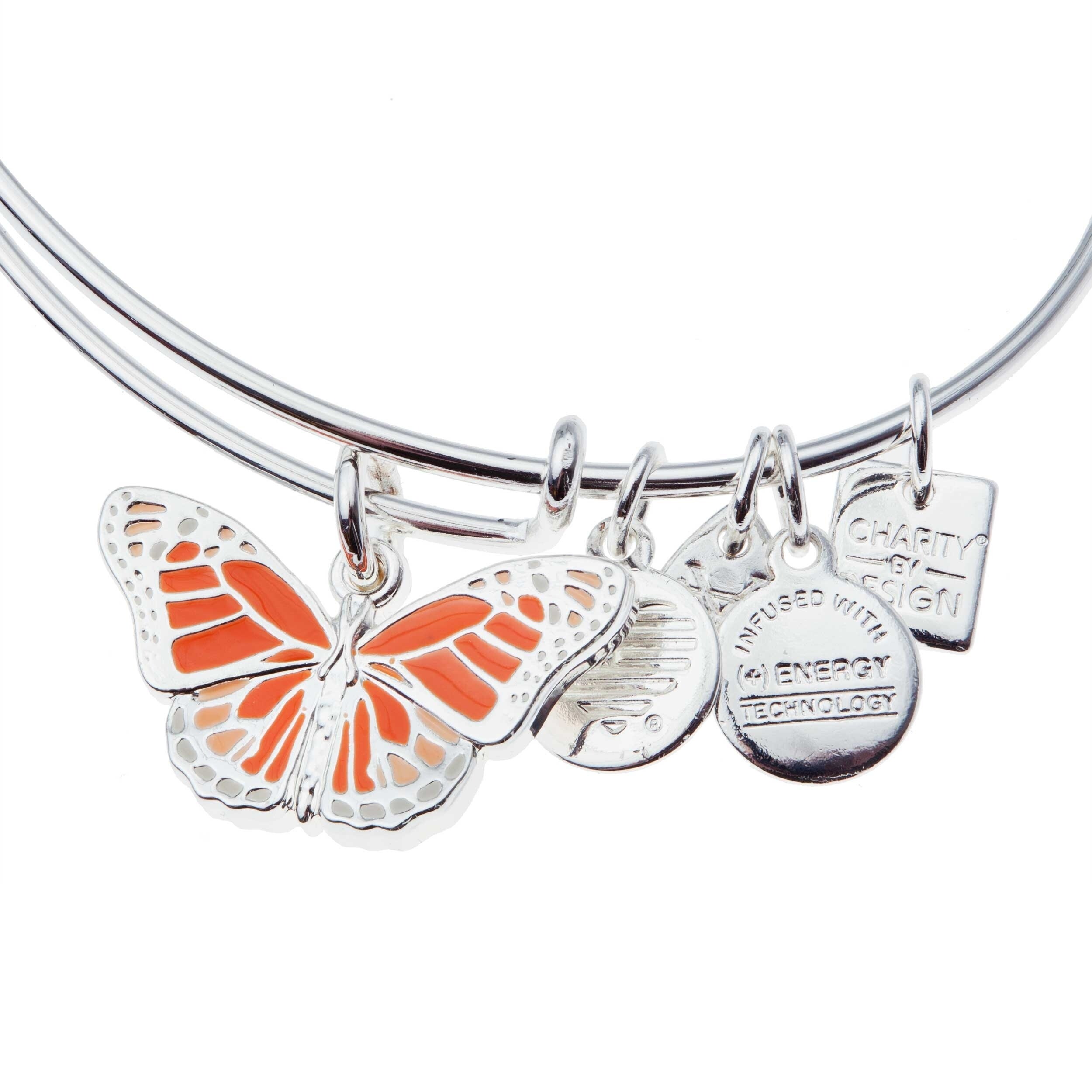 alex and ani butterfly charm bangle