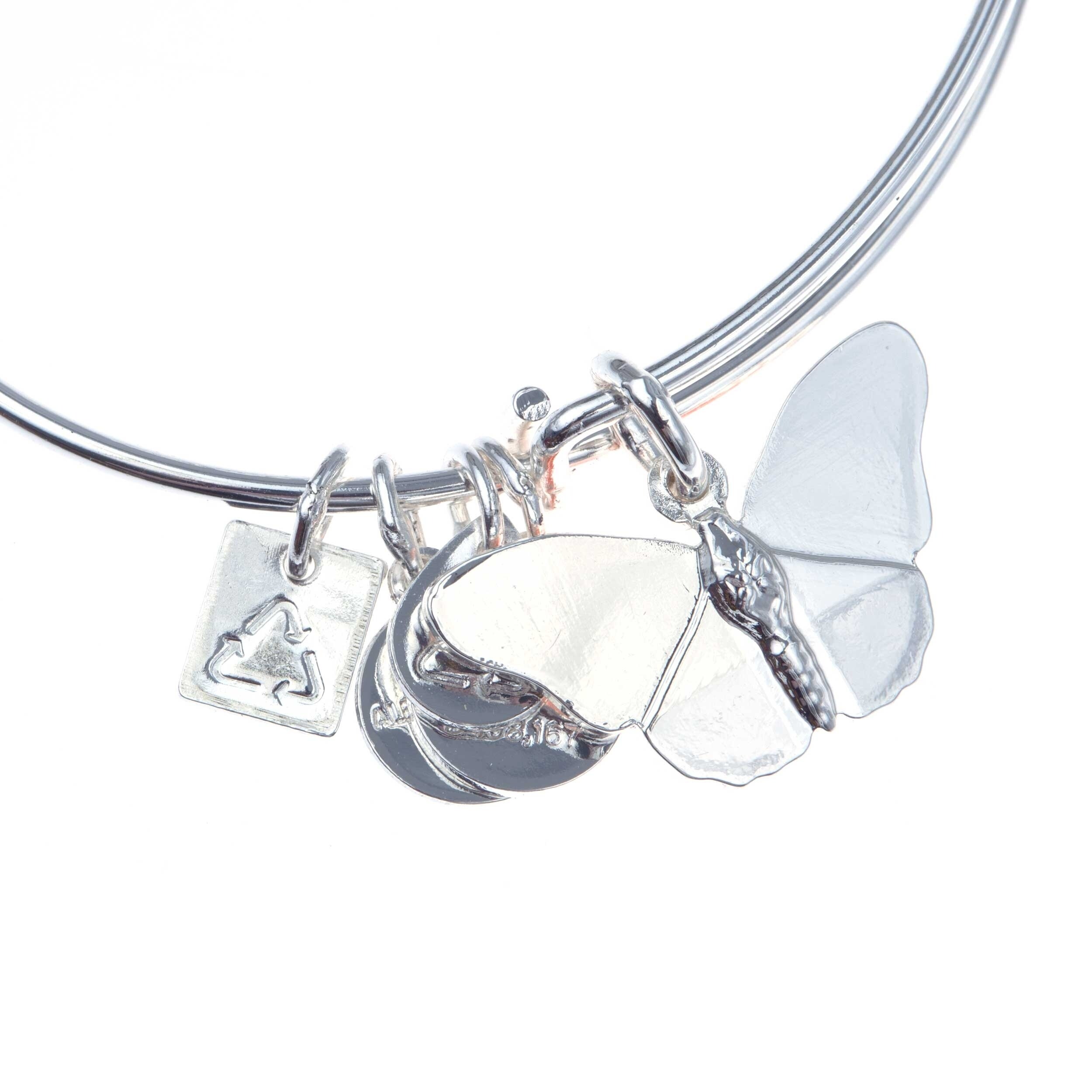 alex and ani butterfly charm bangle