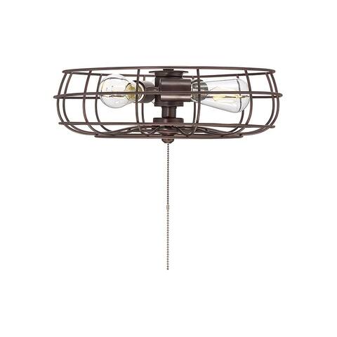 Ratcliffe Metal and Glass 3-light Fan Light Kit
