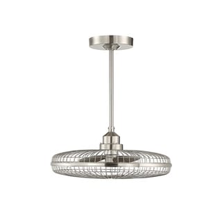 Strick & Bolton Keck 1-light Metal Fan and Chandelier (Nickel - Nickel Blades) - Chandeliers For Bedrooms by Overstock.com
