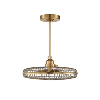 Strick & Bolton Keck 1-light Metal Fan and Chandelier (Brass - Gold Blades) - Chandeliers For Bedrooms by Overstock.com