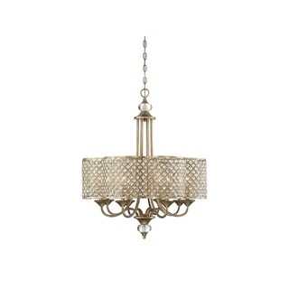 Silver Orchid Taylor Pyrite Metal 5-light Chandelier (8 Lights) - Chandeliers For Bedrooms by Overstock.com