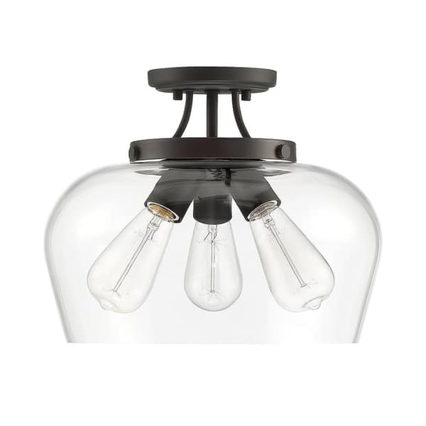 Shop Octave 3 Light Semi Flush Free Shipping Today