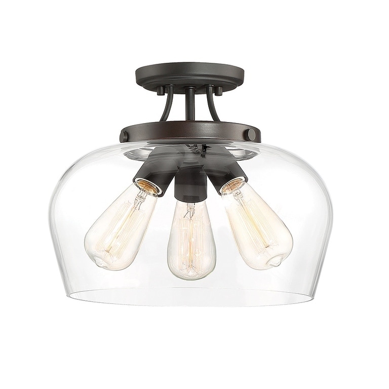 octave 3 light semi flush