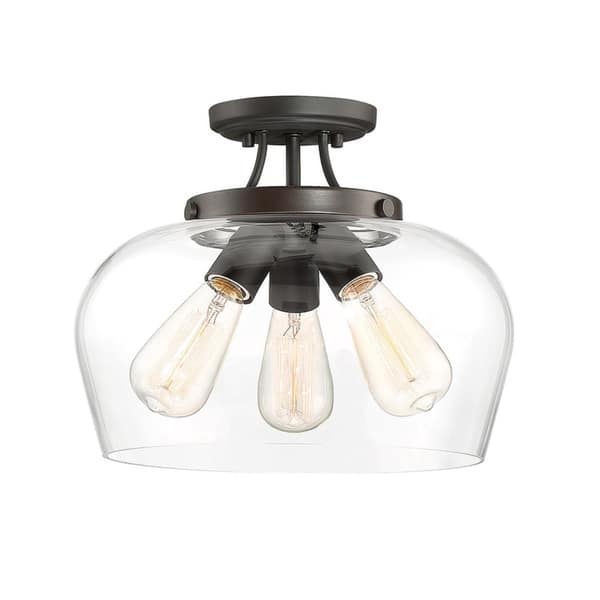 Shop Octave 3 Light Semi Flush Free Shipping Today