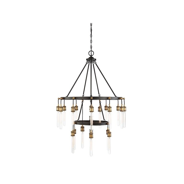 Campbell Vintage Black Metal Multi Tier 21-light Chandelier - Chandeliers For Bedrooms by Overstock.com