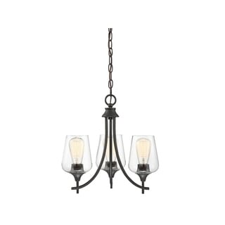 Octave Metal Single Tier 3-light Chandelier (Chrome/Bronze - 3 Lights) - Chandeliers For Bedrooms by Overstock.com