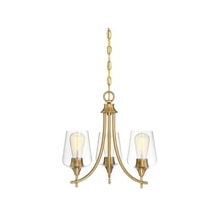 Octave Metal Single Tier 3-light Chandelier (Chrome/Brass - 3 Lights) - Chandeliers For Bedrooms by Overstock.com