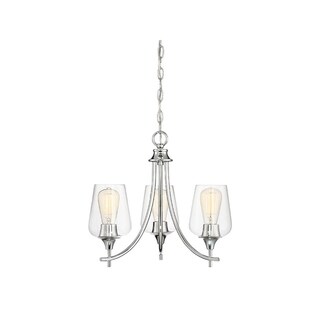 Octave Metal Single Tier 3-light Chandelier (Chrome - 3 Lights) - Chandeliers For Bedrooms by Overstock.com