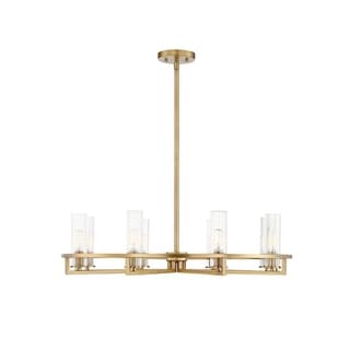 Bolton Warm Brass Metal Chandelier (8 Lights) - Chandeliers For Bedrooms by Overstock.com