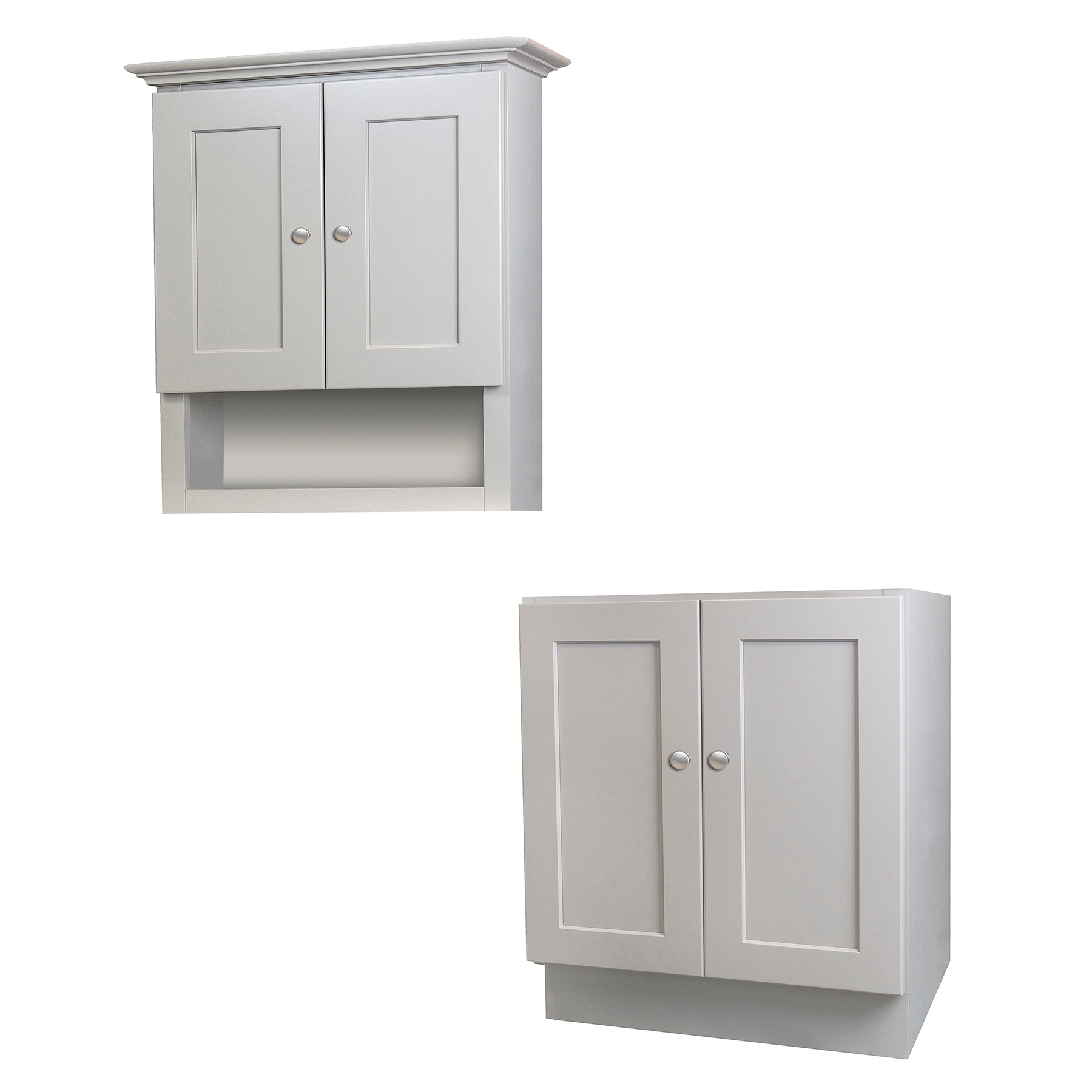 Shop 24x18 Shaker Grey Vanity And 21x26 Bathroom Wall Cabinet Overstock 20520286